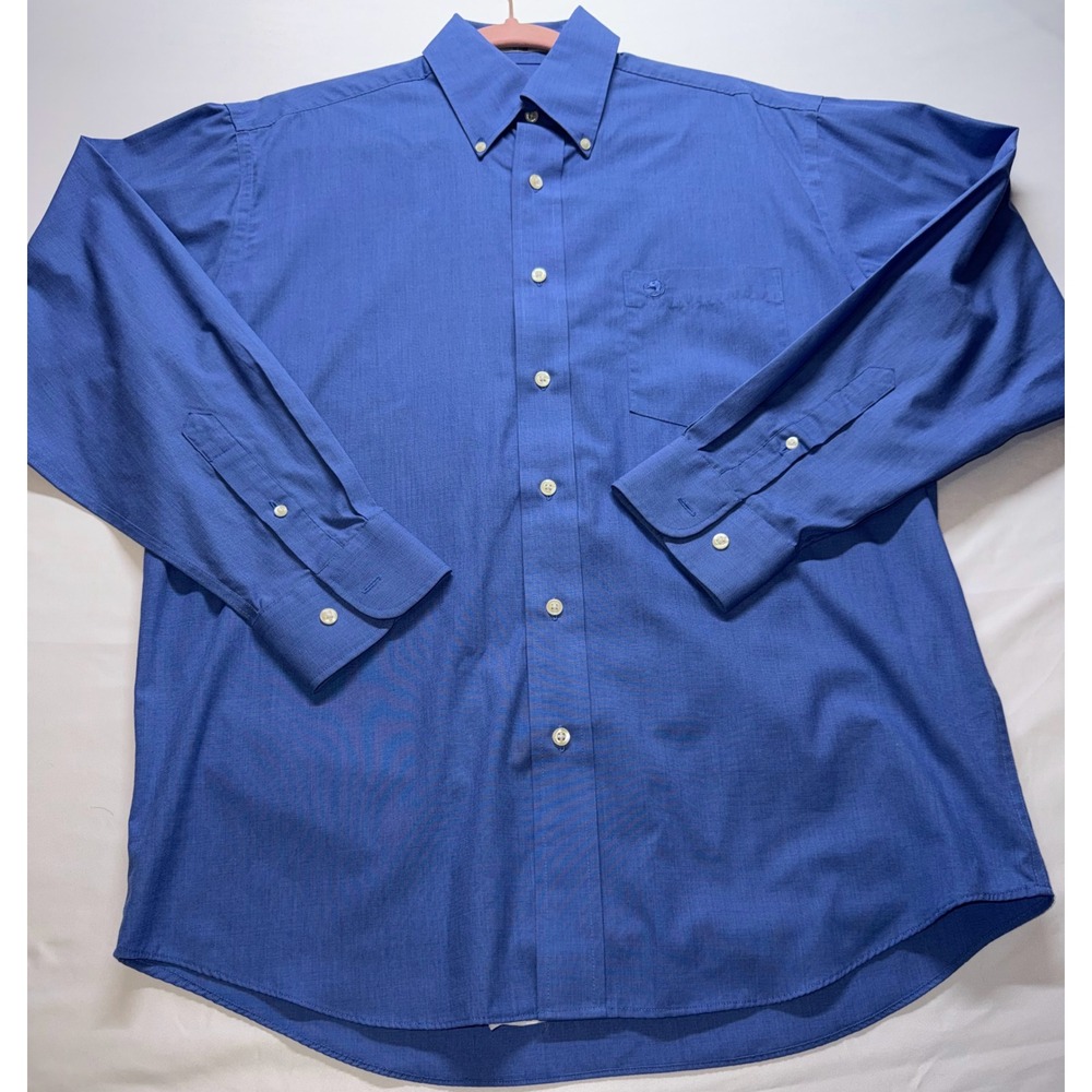 Vintage Duck Head Button Down Shirt Mens Medium Blue Long Sleeve Wrinkle Free‎
